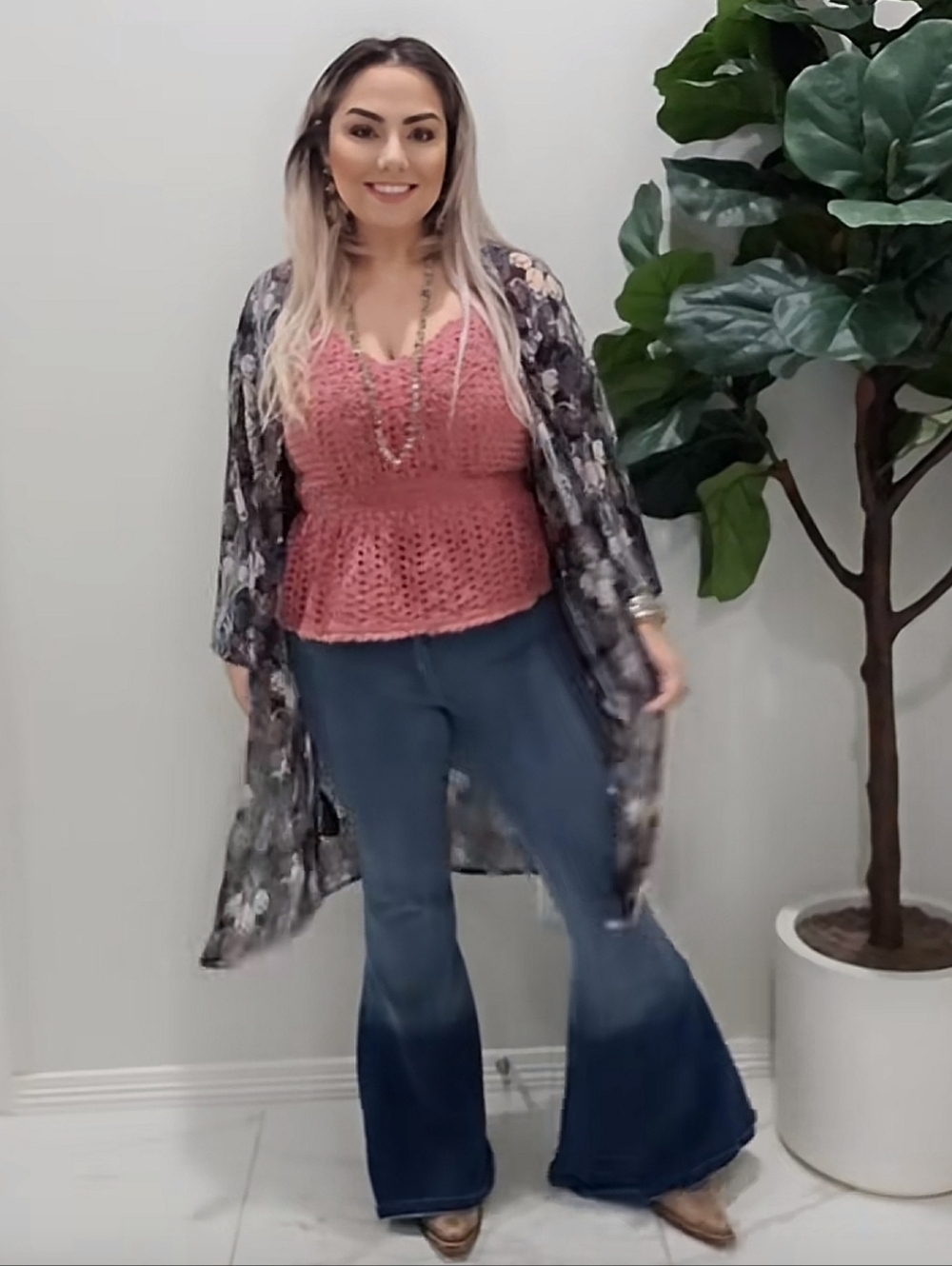 Japna Rust Crochet Tank Top - Sleeveless